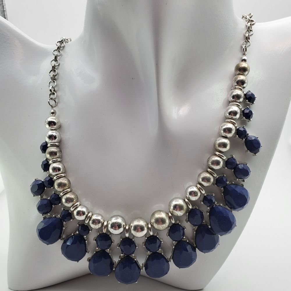 Eves delight sapphire drop statement necklace N1028‎